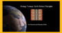 Picture of Earth in space with triangles of moving energy
